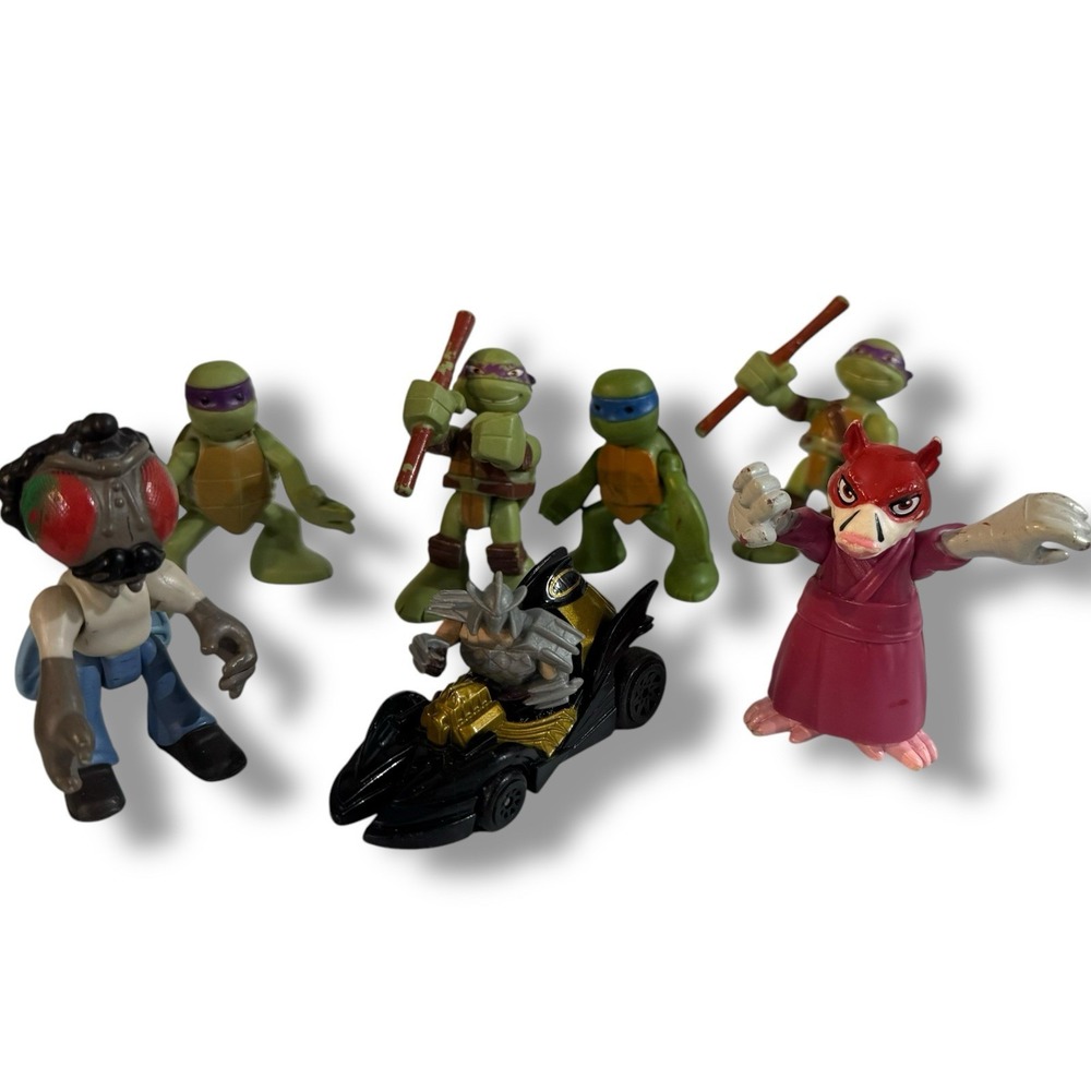 TMNT Teenage Mutant Ninja Turtles MINI Figures 2.5" Lot Of 7‎ - Picture 2 of 12